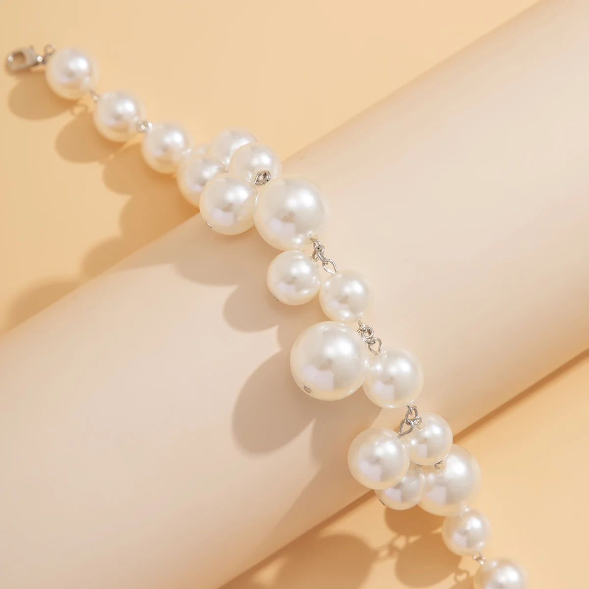 Pearl Beaded Choker Necklace