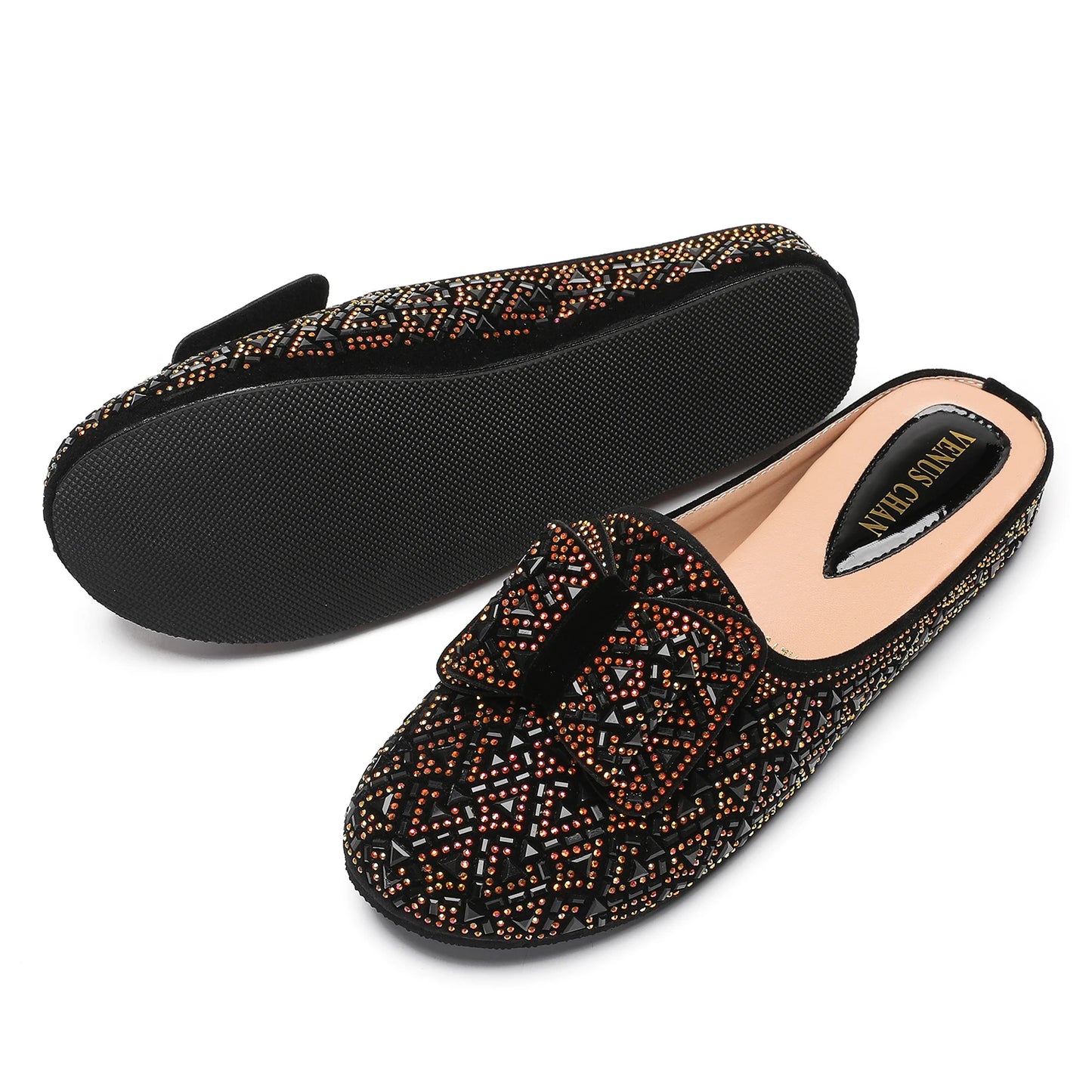 Nigeria Gold Color Half Shoes Comfortable Party Slippers Elegant