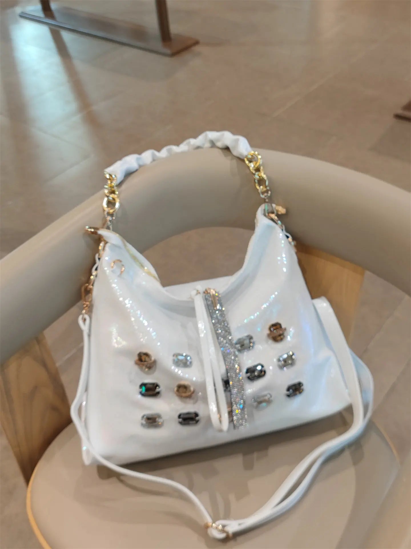 Diamond Genuine Leather Tote Bag for Women