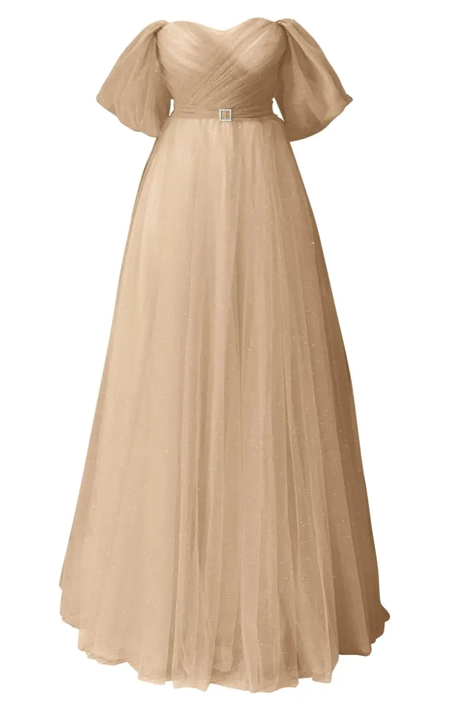 Glitter Tulle Prom Dresses Off The Shoulder Sweetheart Puffy Long Evening Gowns for Women 2026 Elegant Dress Wedding Party