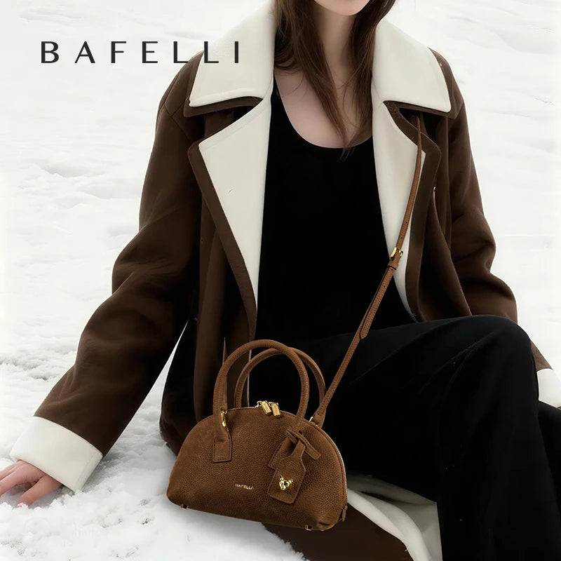 Luxury Top Grain Leather Bowling Bag