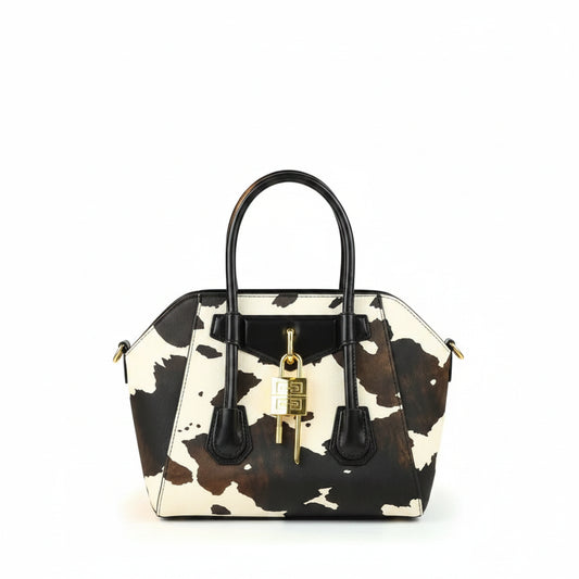 Classic Leather Crossbody Tote Bag