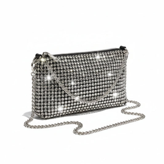 Luxury Designer Rhinestones Clutch Purse Bag Handle Bag Shoulder