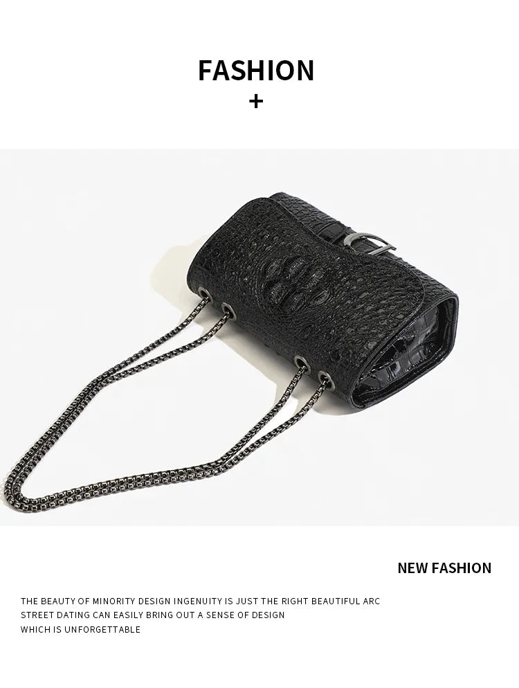 Sequin Chain Crossbody Handbag