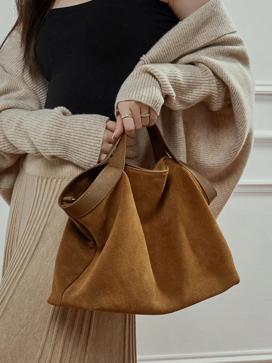 YANATARI Leather Large-Capacity Crossbody Bag