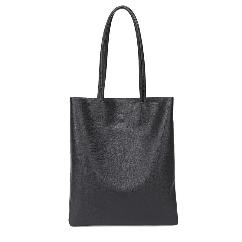 YANATARI Blue Cowhide Leather Bucket Bag