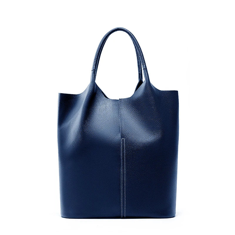 Zency Genuine Leather Large Tote Bag