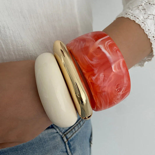 Wide Resin Bracelet