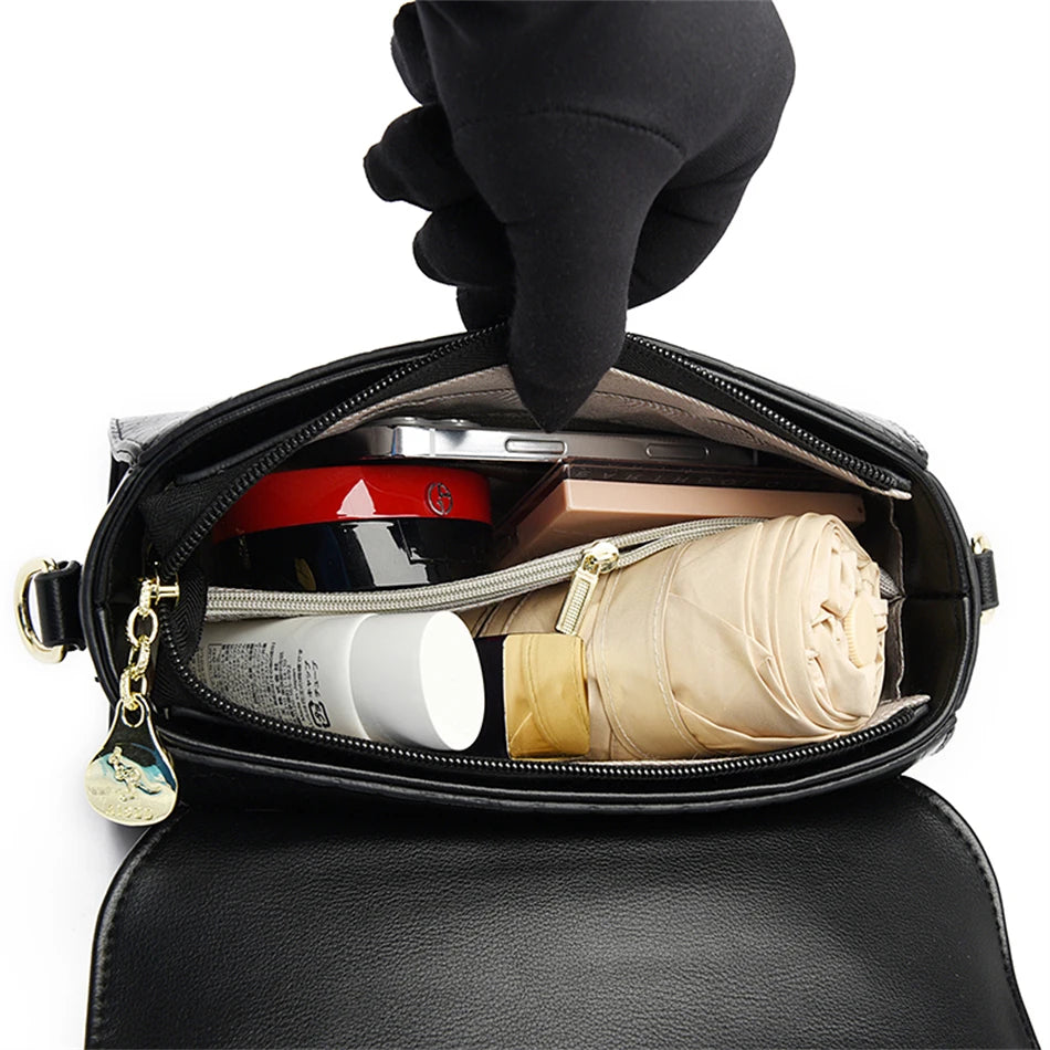 Crocodile Leather Crossbody Handbag