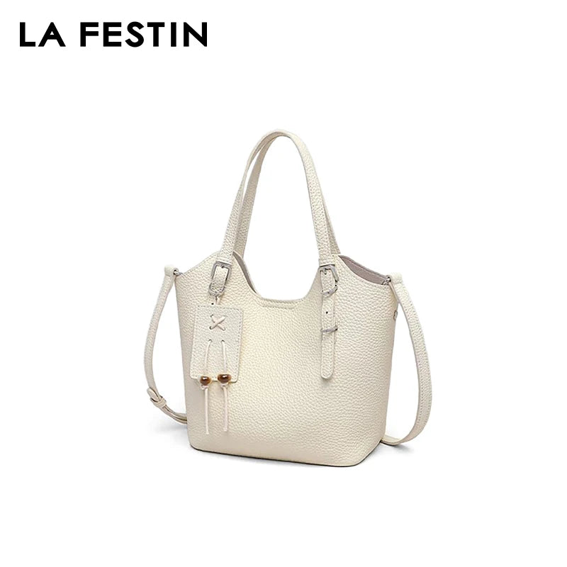 LA FESTIN Leather Tote Crossbody Bag