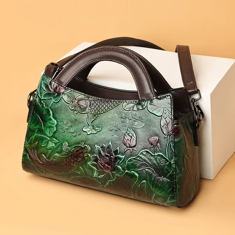 Retro Goldfish Crossbody Shoulder Bag for Women