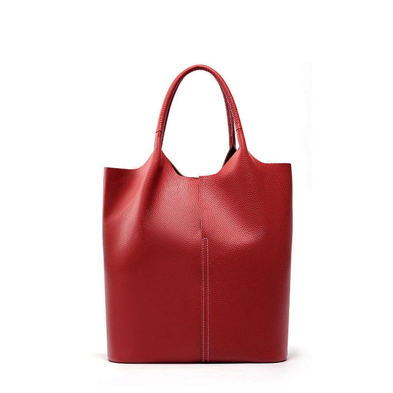 Zency Genuine Leather Large Tote Bag