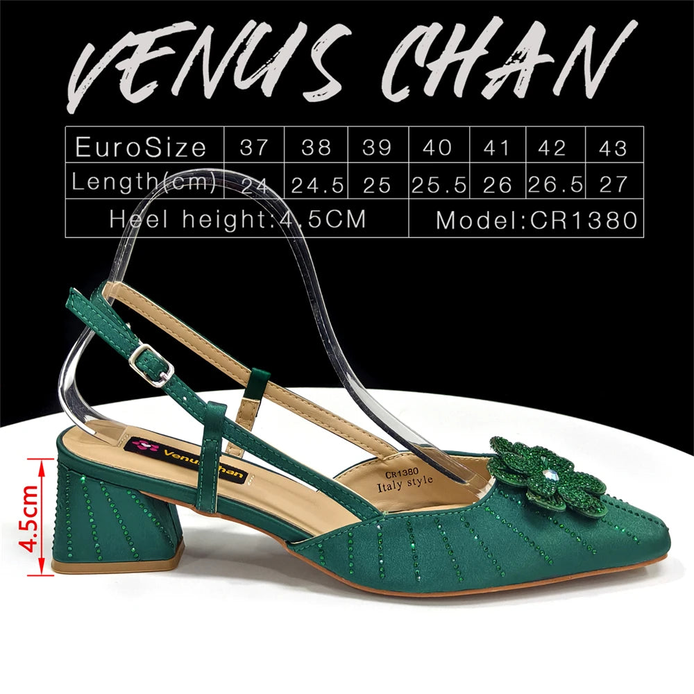 Party Shoes and Bag Heel Decoration Pure Elegant Flower