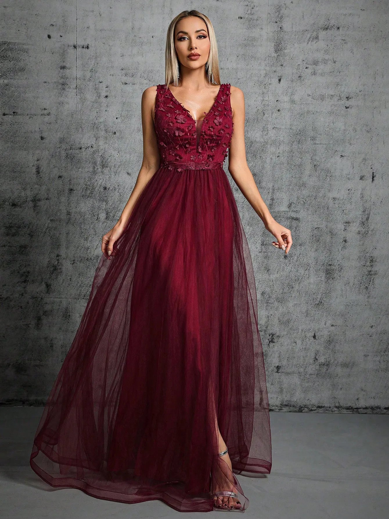 3D Sequin Embroidered Mermaid Dress