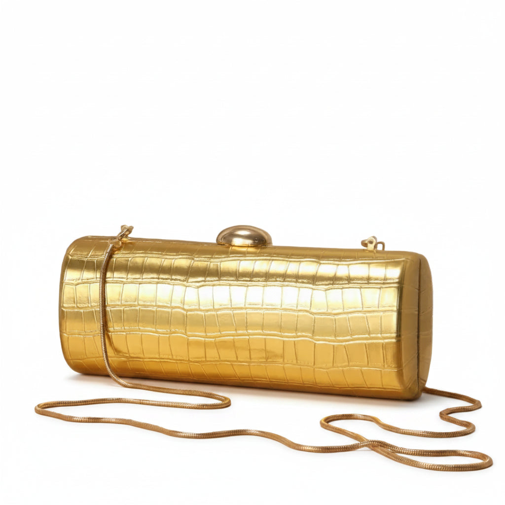 Ic Pu Leather Box Bag Female Glossy Golden Elegant