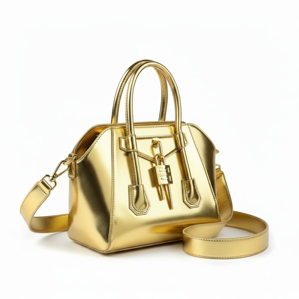 Classic Leather Crossbody Tote Bag