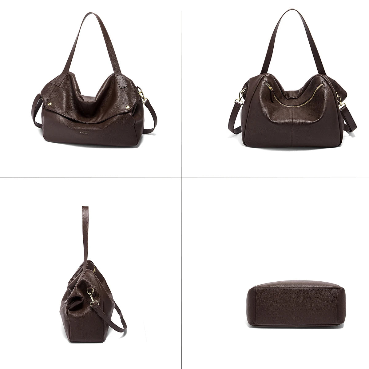 FOXER Genuine Leather Large Tote Bag