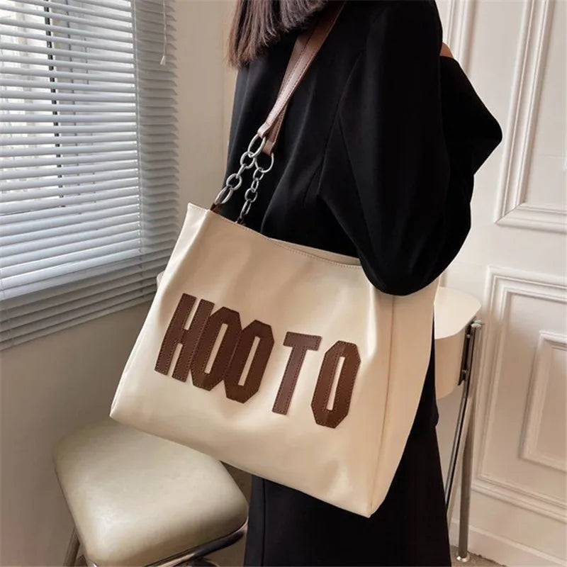 Solid Color Shoulder Bag