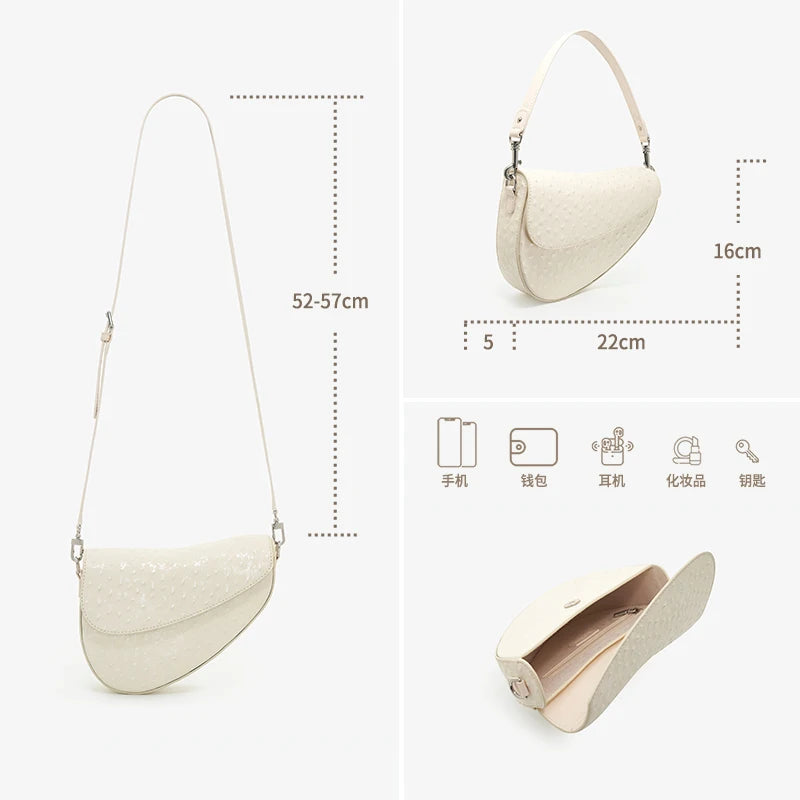 BAFELLI 2026 Leather Saddle Crossbody Bag