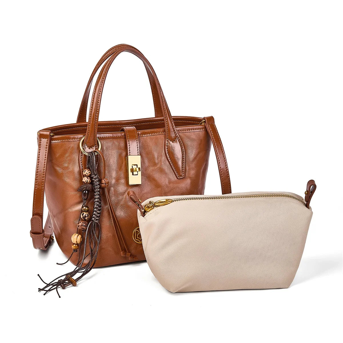 FOXER Women’s Vintage Leather Tote Bag