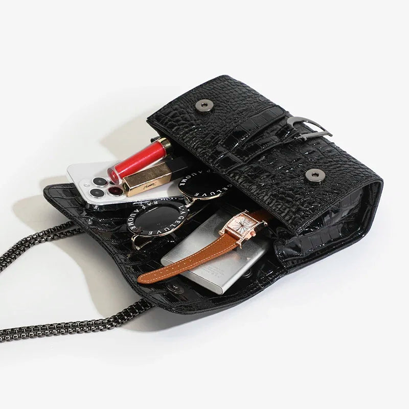 Sequin Chain Crossbody Handbag