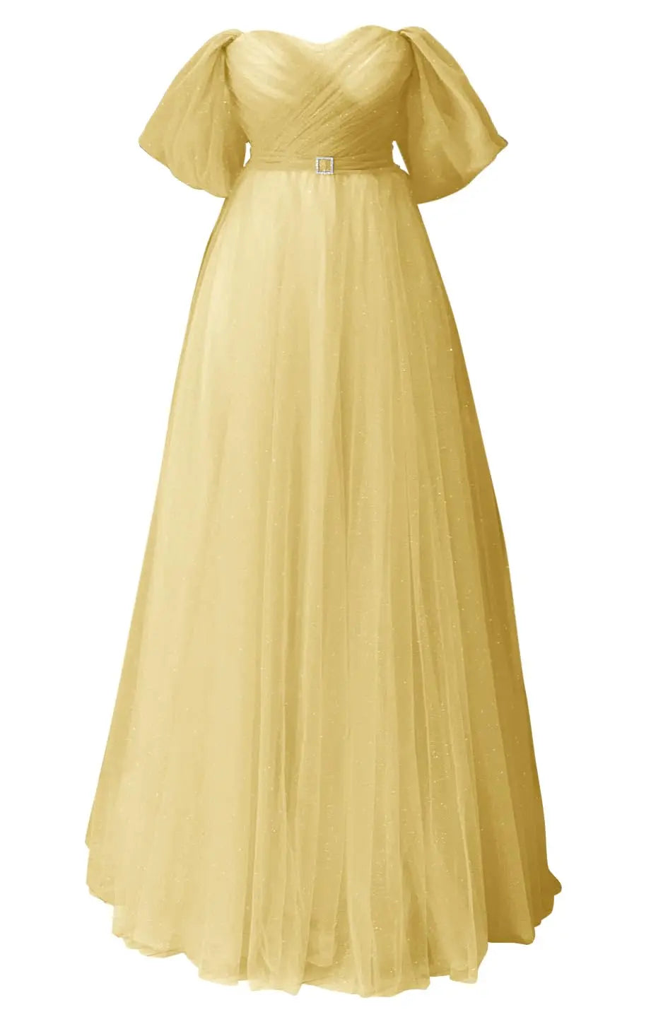 Glitter Tulle Prom Dresses Off The Shoulder Sweetheart Puffy Long Evening Gowns for Women 2026 Elegant Dress Wedding Party