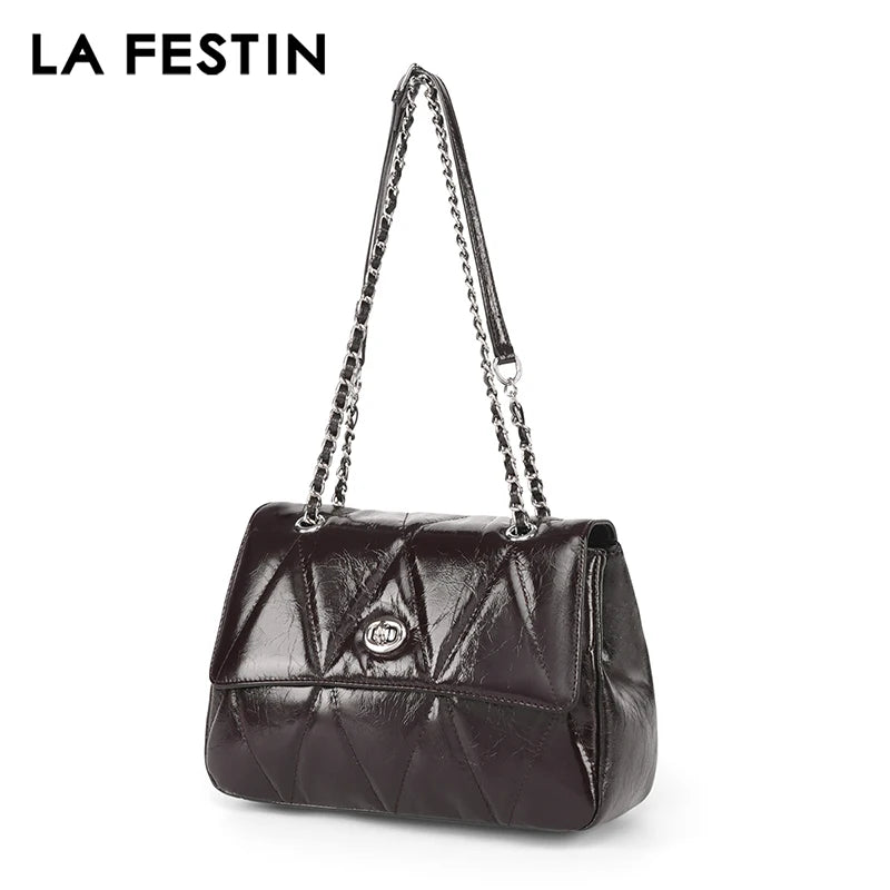 LA FESTIN Chain Shoulder Crossbody Bag 2026