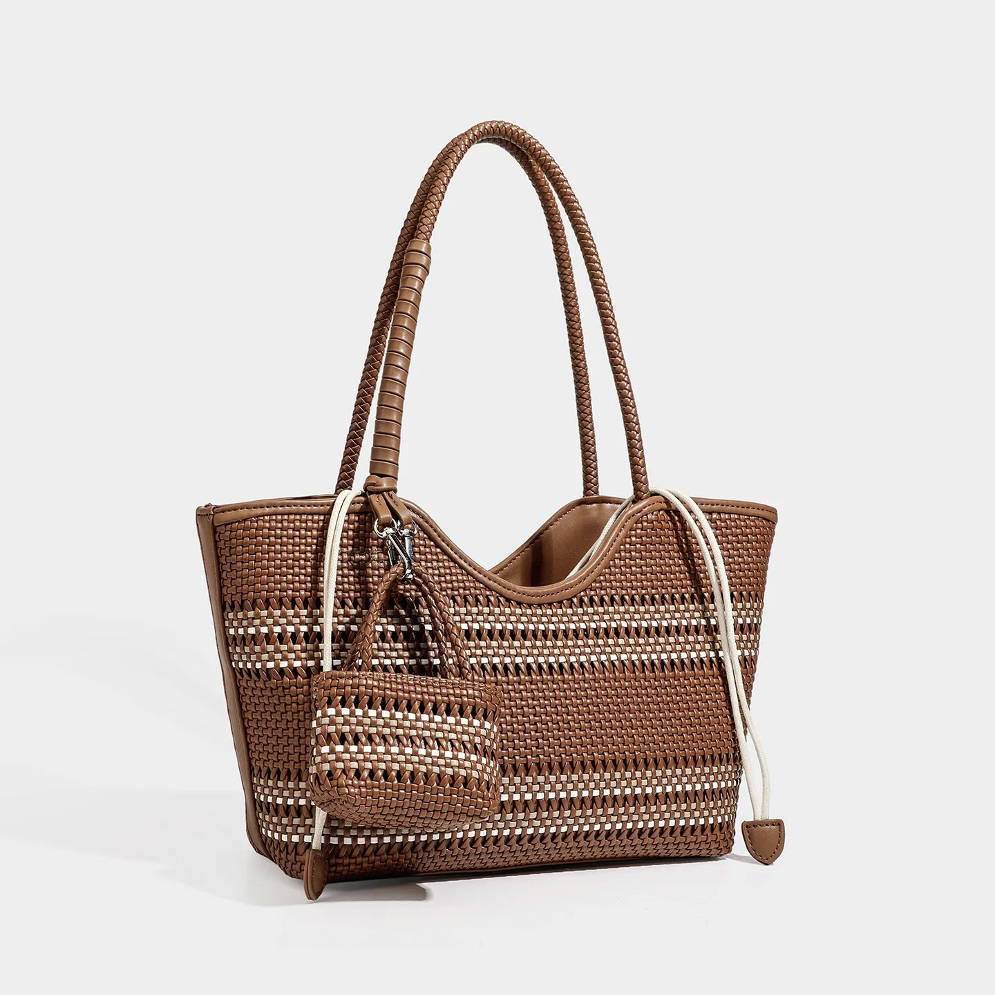 Braided Tote Shoulder Bag