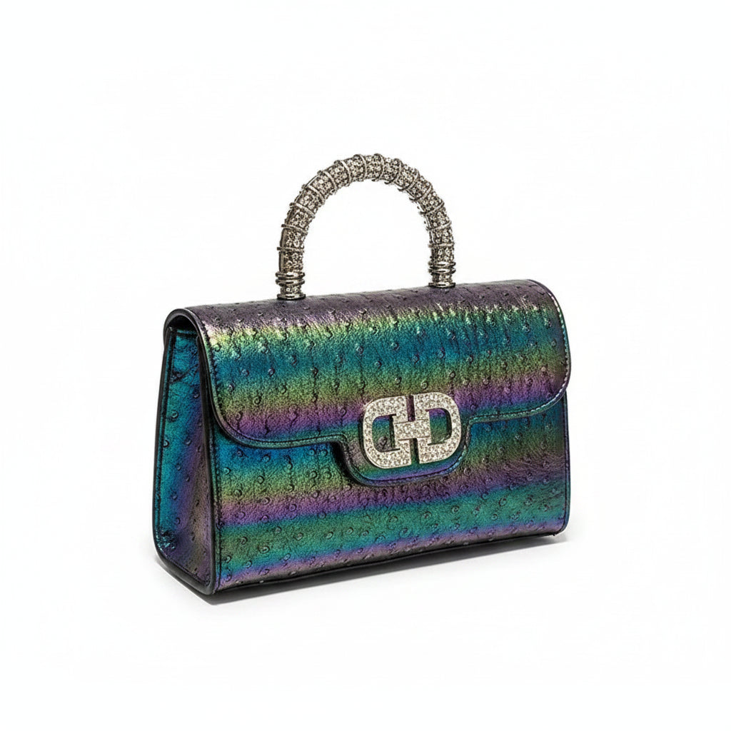 Ostrich Pattern Crossbody Handbag