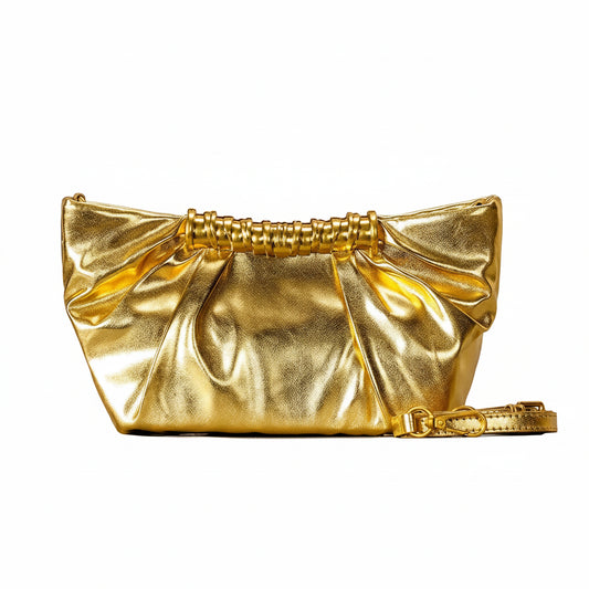 Luxury Gold & Black Cloud Clutch Bag