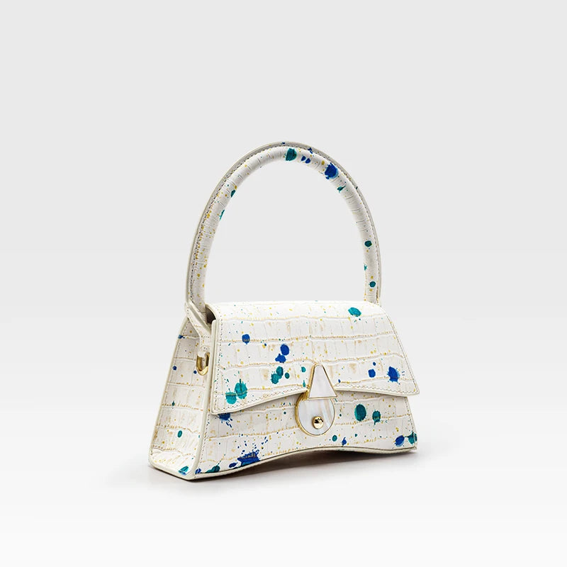 BAFELLI K Gold Leather Shoulder Bag