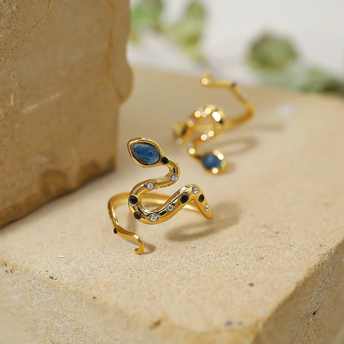Crystal Snake Ring