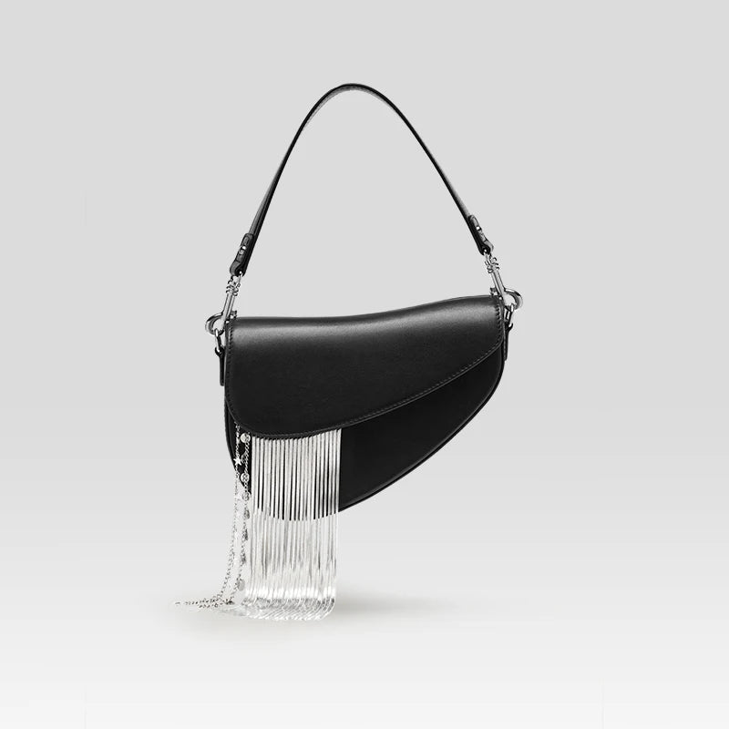 BAFELLI 2026 Leather Tassel Saddle Bag