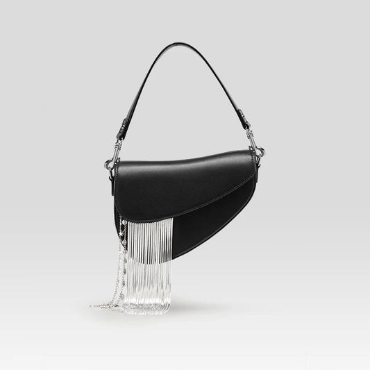 BAFELLI 2026 Leather Tassel Saddle Bag