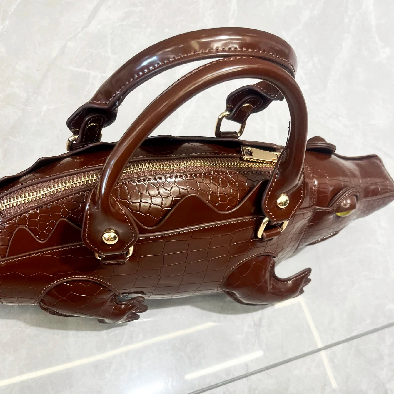 Handmade PU Leather Shoulder Bag