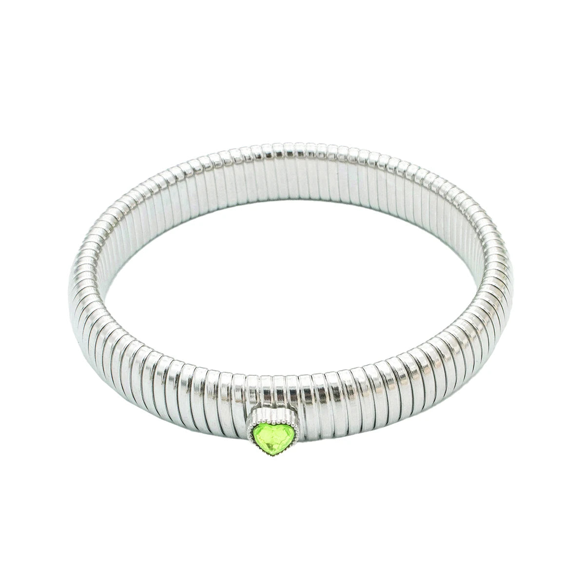 Waterproof Stainless Steel Retro Elasticity Thick Metal Polish Bracelet
