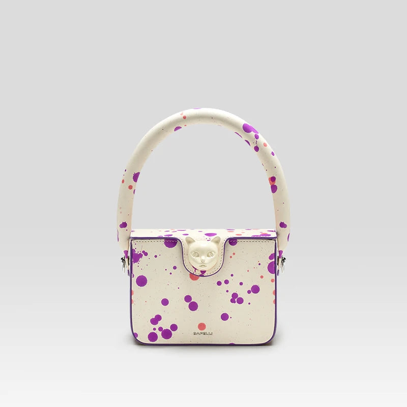 Genuine Leather Boxy Shoulder Bag