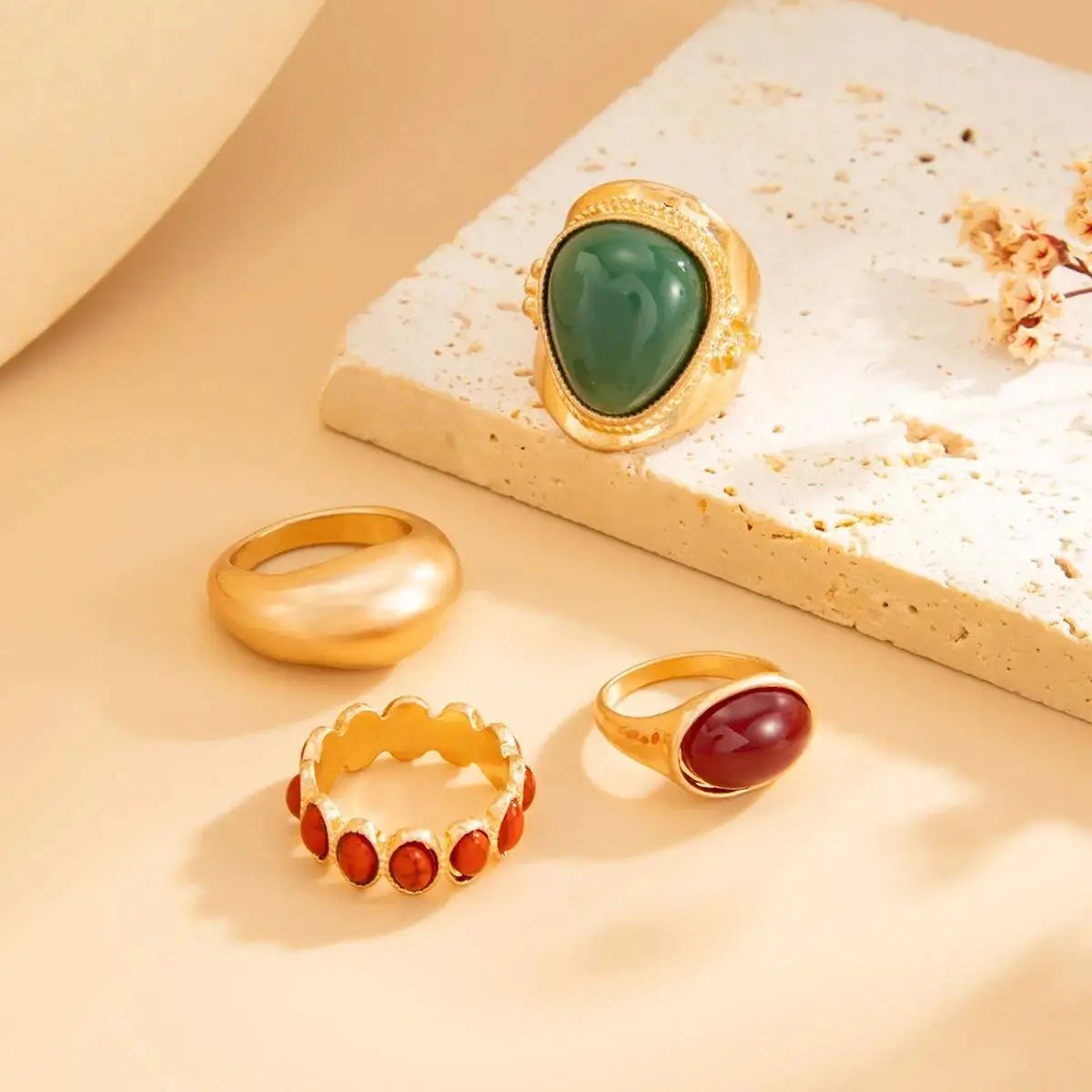 Colorful Acrylic Ring Set