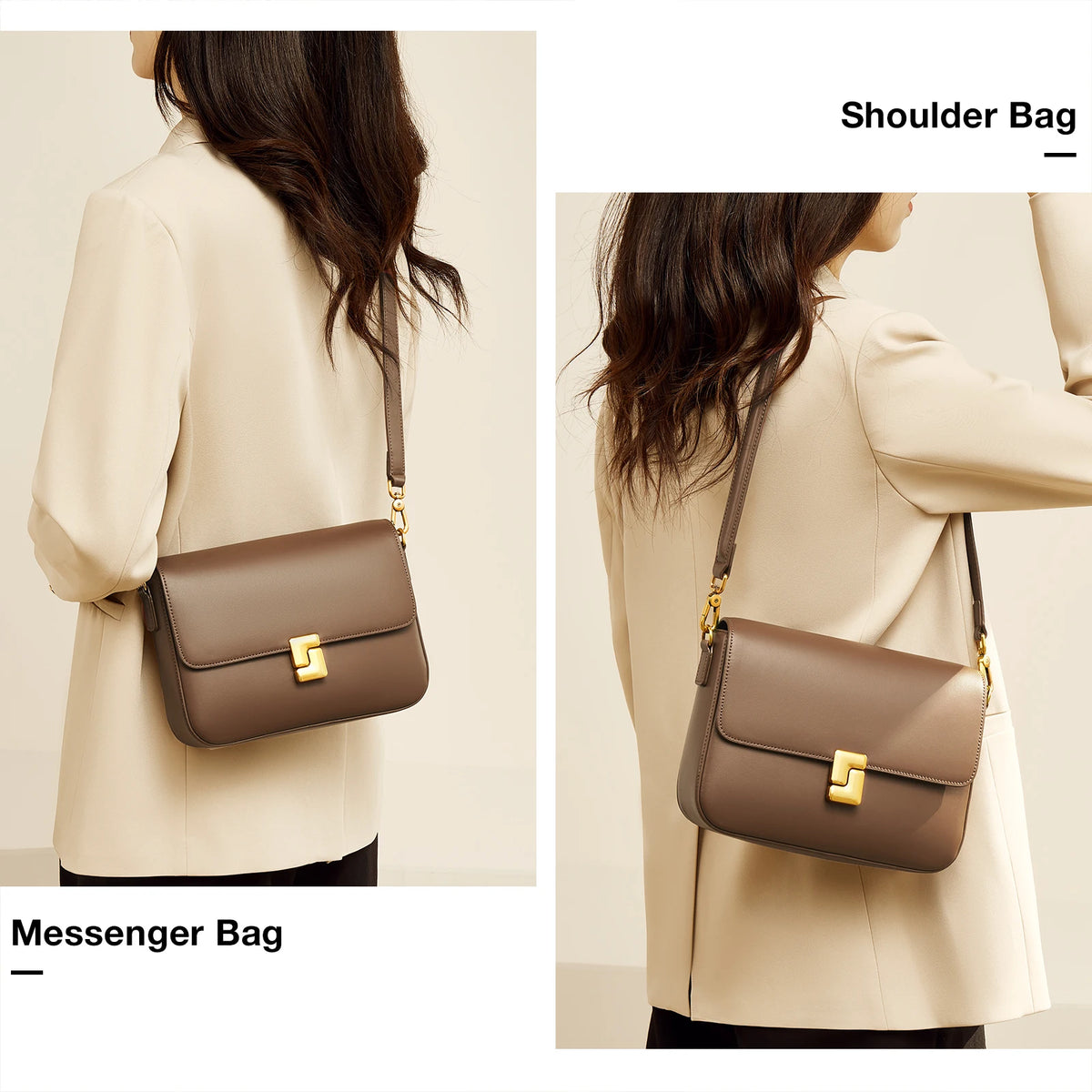 FOXER Women’s Square Leather Crossbody Bag