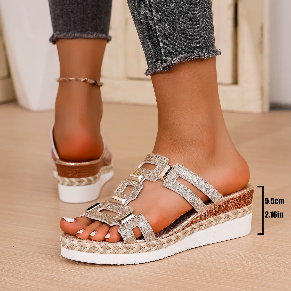 Large Size Roman Style Sandals Open Toe Beach Slippers
