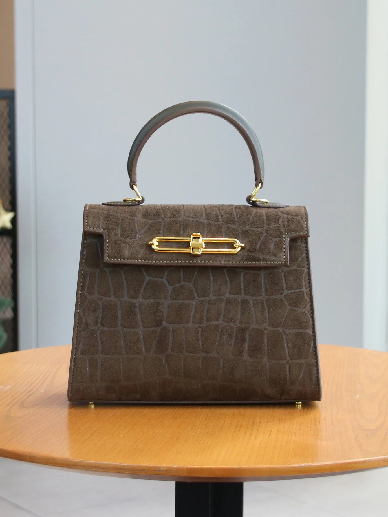 Fall/winter Retro Frosted Crocodile Pattern High-end Bag Temperament