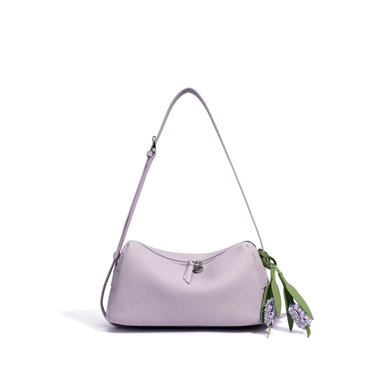 Floral Leather Shoulder Bag