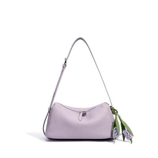 Floral Leather Shoulder Bag