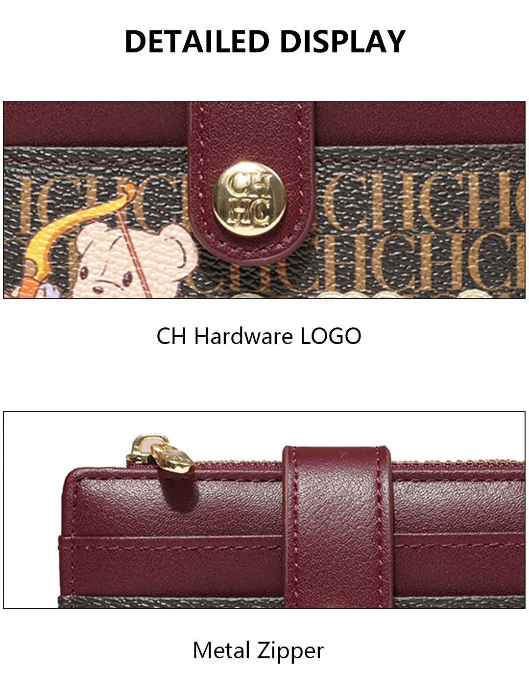 CH Women's Money Clip Niche Design Premium Feeling Card Wallet Twelve Zodiac Signs Animated Patterns Printed Design Wallet High