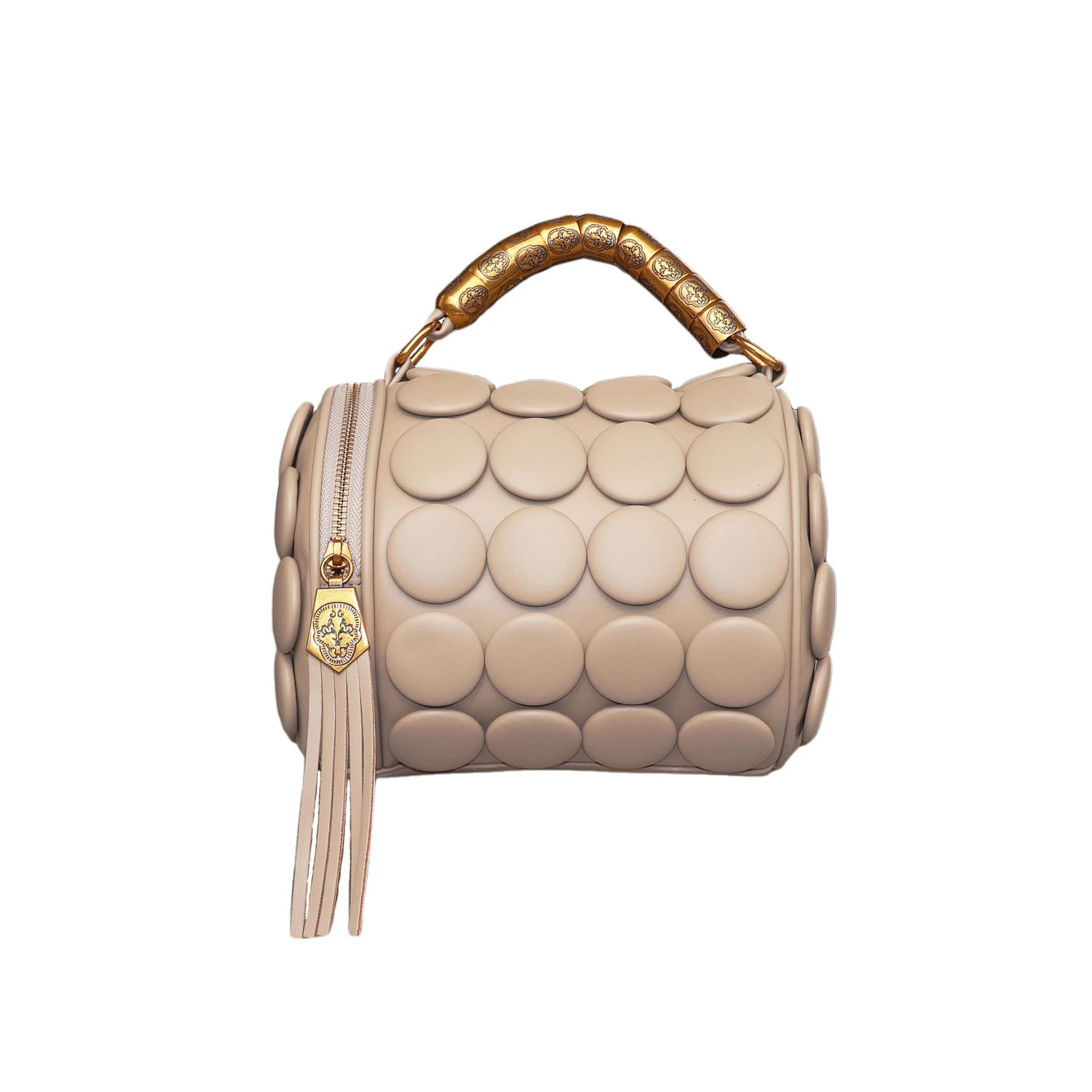 Designer Leather Bucket Shoulder Tote Bag
