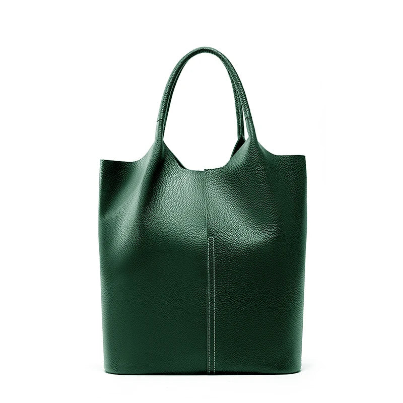 Zency Genuine Leather Large Tote Bag