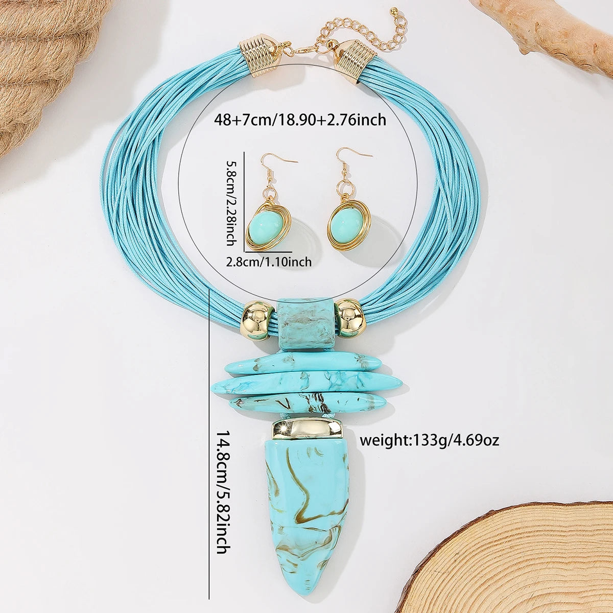 Western Turquoise Jewelry Set