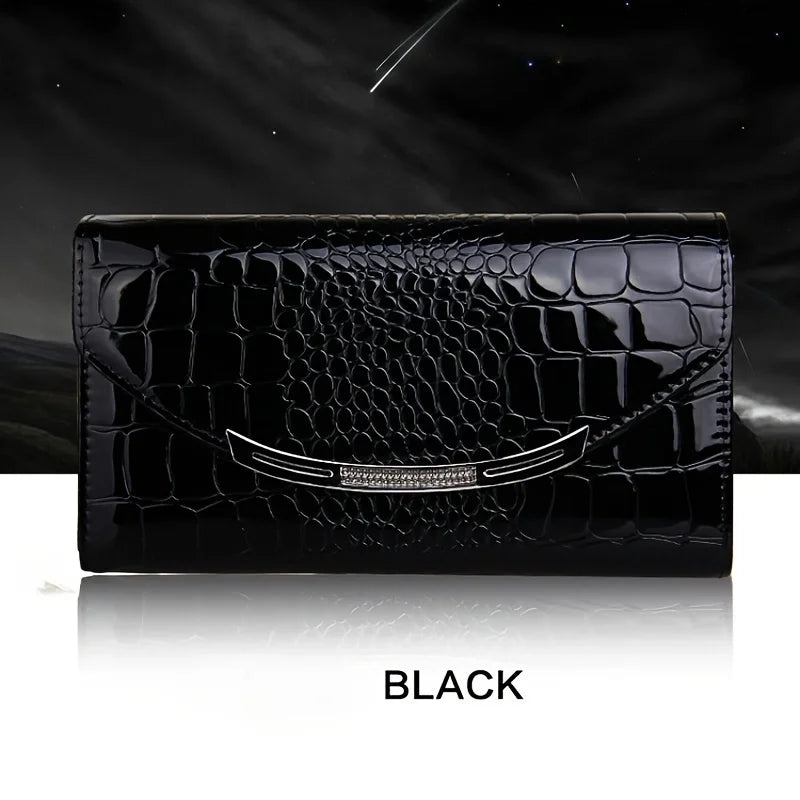 Patent Leather Chain Clutch Bag