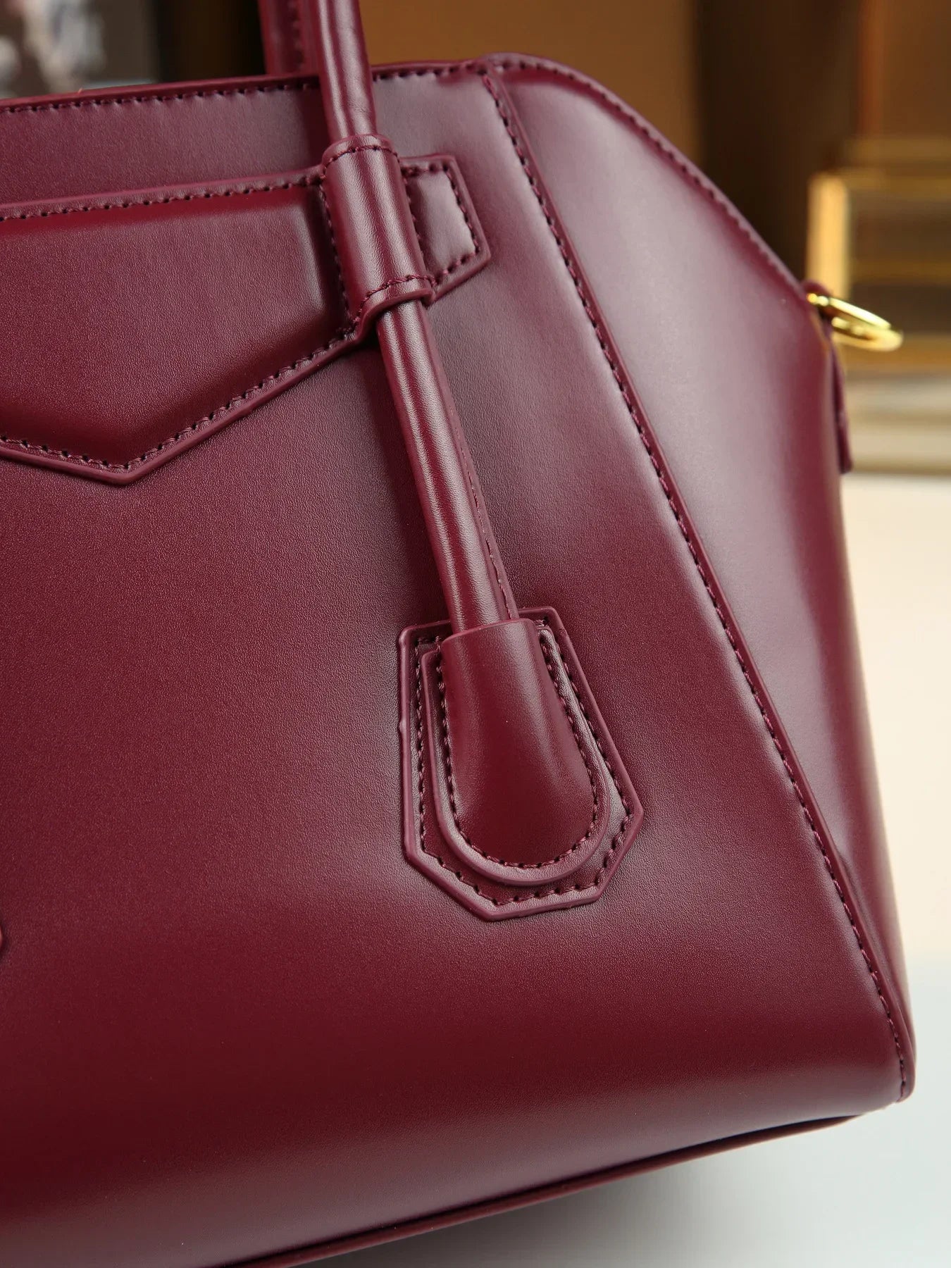 Classic Leather Crossbody Tote Bag