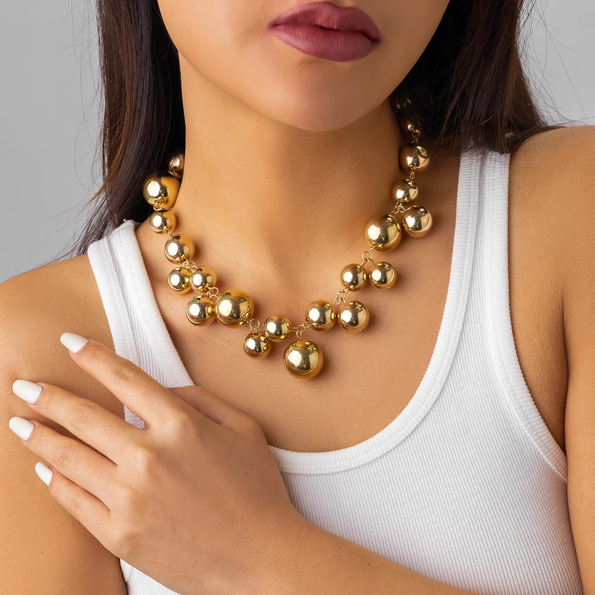 Pearl Beaded Choker Necklace